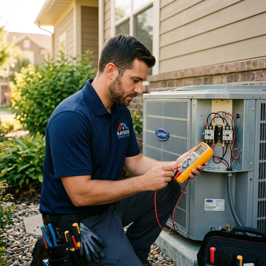 Rayside certified professional technician performing Air Conditioning Installation